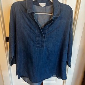Carlisle Chambray Pullover Blouse